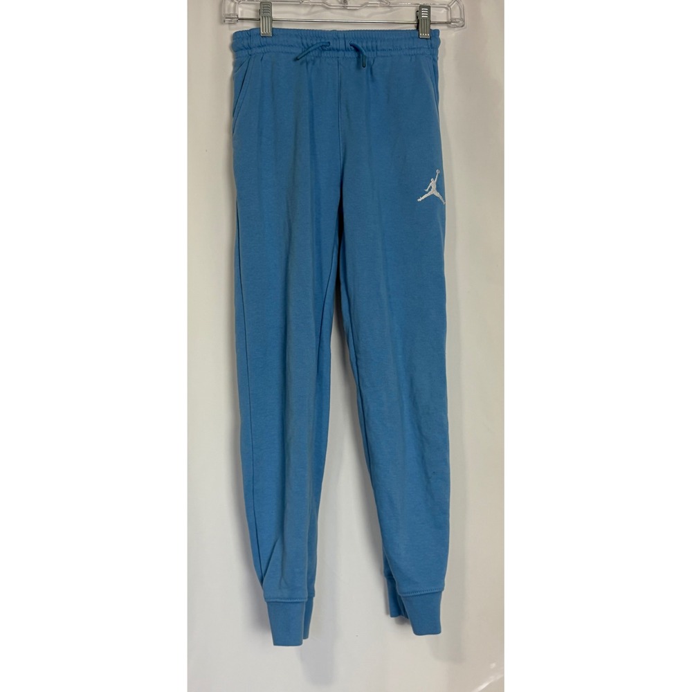 Jordan Boys University Blue Fleece Joggers Jumpman Sweatpants Size Medium 10-12
